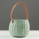 Wicker basket (rattan), 15.5x15.5 cm, 1 pc., Light green