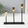 Summary Metal for 3 candles "Achilles" black with gold 20x6x18 cm