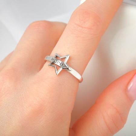 Ring "Zvezda" Nadezhda, color black silver, dimensionless-1