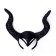 Carnival rim with curved horns, black color