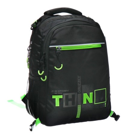 School backpack, 39 x 28 x 17 cm, Grizzly, ergonomic back, laptop compartment, + bag for shoes-4
