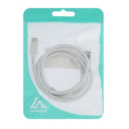 Luazon, Type -C - USB, 1 A, 1 m, white cable-3