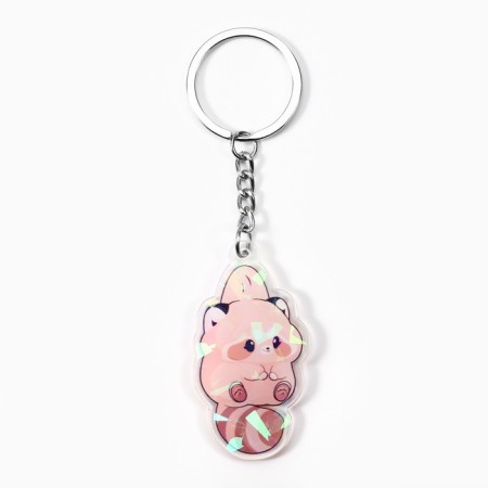 Key keychain holographic "Red Panda", 2.9 x 5.2 cm-1