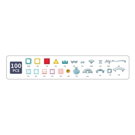Designer magnetic marble "Magic Labyrinth", 100 parts-2