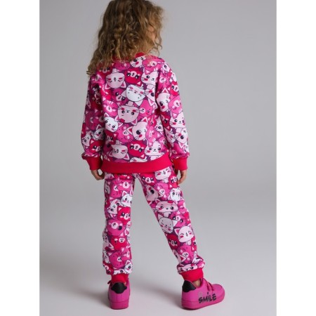 Set for girls: sweatshirt, trousers, height 104 cm-2