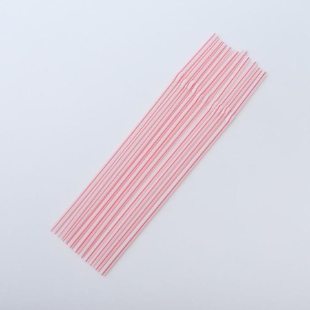 Disposable corrugated tubes for drinks, 21 cm, d = 5 mm, 50 pcs, with corrugation, white color-2
