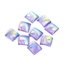 Plastic design TNL, square, violet, 10 pcs