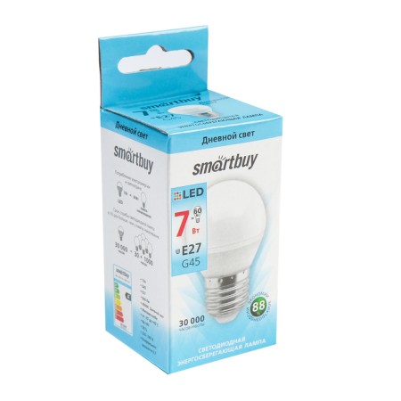 Smartbuy, E27, G45, 7 W, 4000 K, daylight white light lamp-2