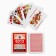 Plastic playing cards "8012", 54 pcs, 28 μm, red, 6.3 x 8.8 cm