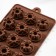 The form for jewelry "Dolce", silicone, 20 × 11 × 1.8 cm, 15 cells, brown color