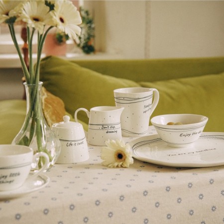 A set of porcelain plates SL Home "House", D = 27 cm, white color-6