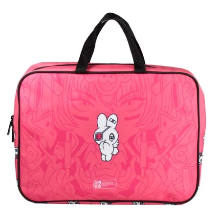Folder with handles Textile A4, 345 x 260 x 70 mm, Phoenix "Pink Girl"-2