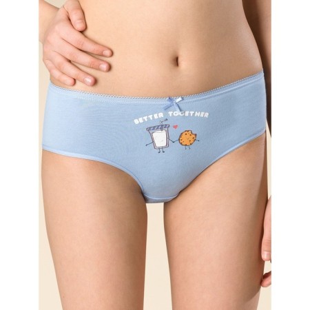 Panties for girls, height 92 cm, blue color, terracotta, beige, 3 pcs-3