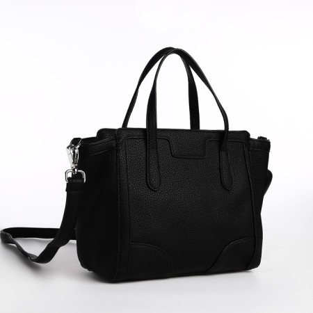 Bag Female Tout with zipper, black color-3