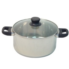 ALSASS stainless steel pan 430, 4.6 liters, with a lid