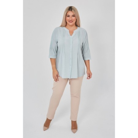 Female shirt, size 54, light green color-1