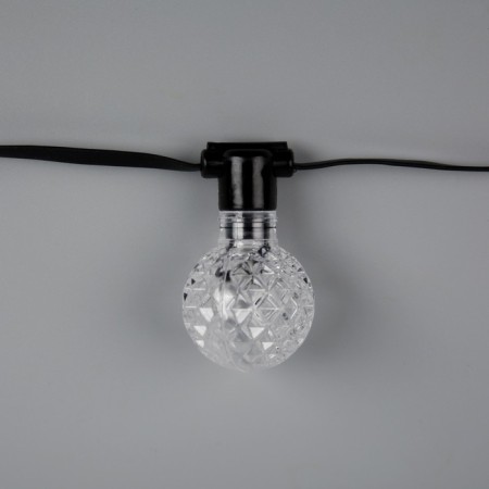 Smart garland “thread” 6 m with nozzles “kaleidoscope”, ip20, dark thread, 20 LED, glow RGB, USB-7