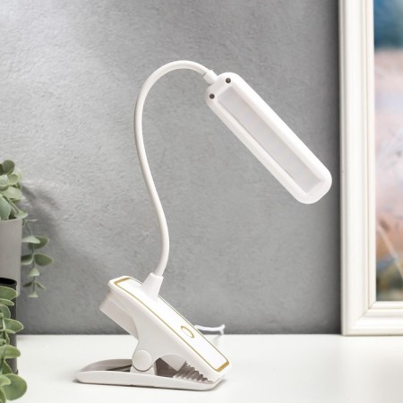 Lamp table clothespin Sensor 3 modes LEDH14 "Golden strip" Lupa USB, 3AAA 44x15x6 cm Risalux-5