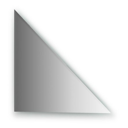 Mirror tiles with fake 10 mm, triangle 50 x 50 cm, silver EvoForm