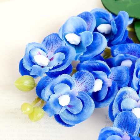 Artificial flowers "Royal orchid" 3.5x28 cm, blue-1