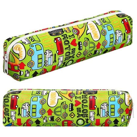 School Penal on the zipper "Calls" Calligrata, Green