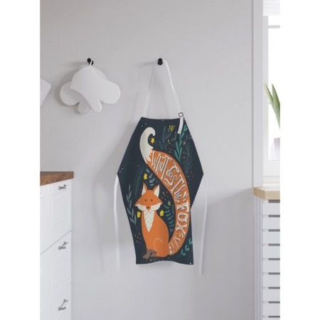 Apron of a kitchen with a “tail fox” photo print, adjustable, size OS-1