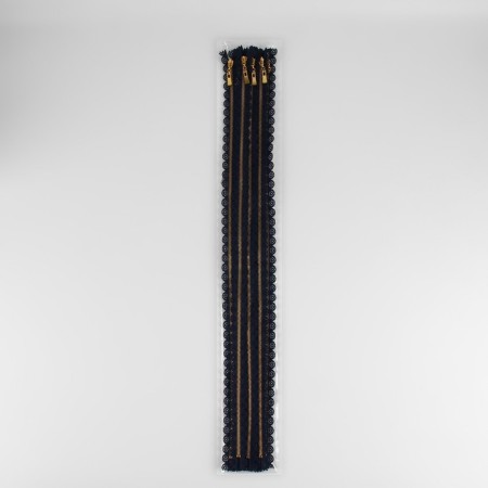 Metal lightning, No. 3, non-proceeding, automatic lock, 60 cm, dark blue/gold color-3