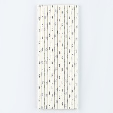 Star cocktail tubes set 12 pcs., Silver color