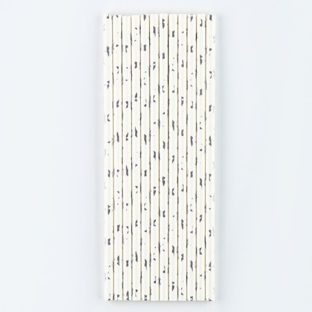 Star cocktail tubes set 12 pcs., Silver color