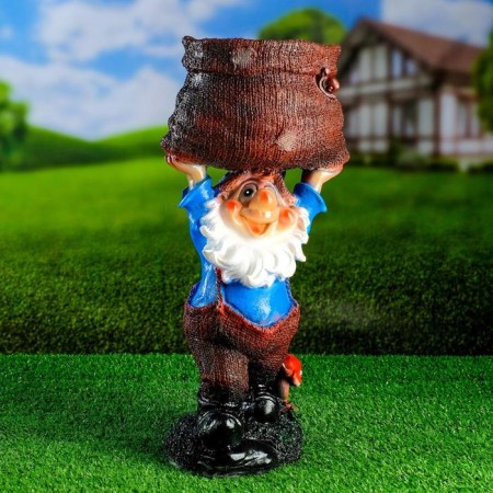 Figure Kashpo "Dwarf with a bag" 41x18 cm