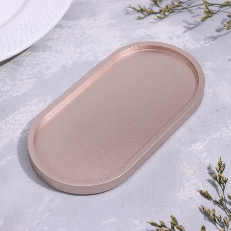 Gypsum is oval from gypsum, 17.5x9x1.5cm, champagne-1