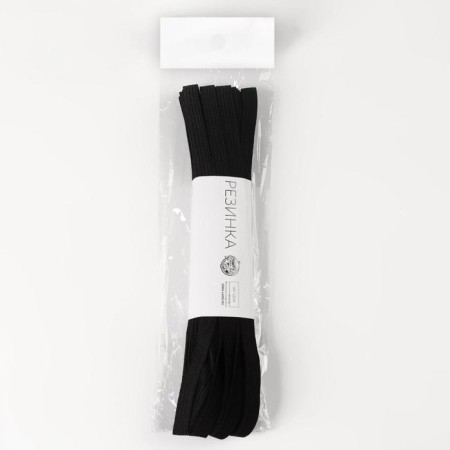 Knitted elastic, 8 mm, 10 ± 0.5 m, black color-2