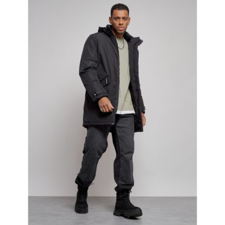 Extensive male winter park, size 58, black color-14