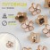A set of buttons on the leg, d = 11.5 mm, 10 pcs, white/gold color