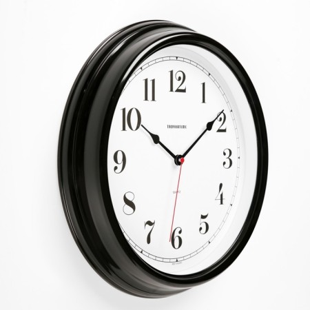 Wall clock, series: classic, smooth move, d = 31 cm, black-1