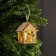 Christmas tree toy "House with Santa Claus and Christmas tree", from batteries, glow warm white