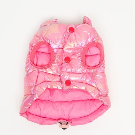 Dog jacket two -sided with weighting, size 10 (DS 25 cm, OG 34 cm, Osh 24 cm), pink-7