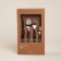 A set of cutlery of stainless steel SL Home, 24 objects, silver color, brown handle color