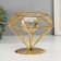Souvenir interior metal, glass "Diamond" gold 14x12x11 cm