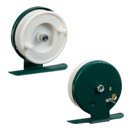 Inertial coil, metal plastic, diameter 5 cm, white-green color, 601-1
