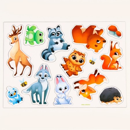 Magnetic game "Forest animals"-2