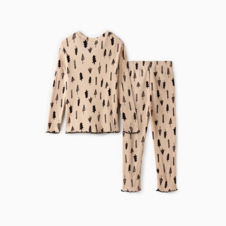 Новый год. Пижама детская (лонгслив и брюки) KAFTAN "Елки" р.36 (134-140)-11
