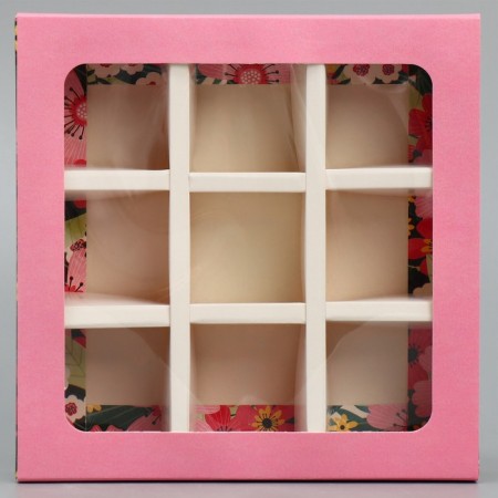Box for sweets, confectionery packaging, 9 cells, “beloved teacher” 14.5 x 14.5 x 3.5 cm-3