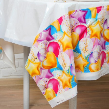 The single tablecloth "Love", balls, 182x137cm-2