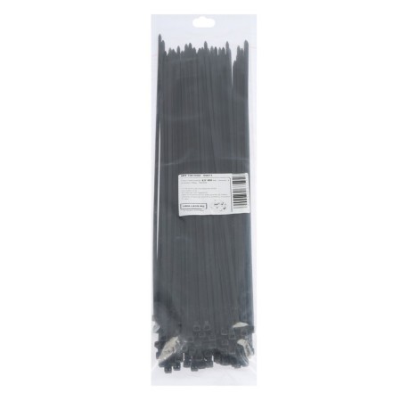 Nylon clamp, plastic, 4.8x400 mm, black, in packaging 100 pcs.-1