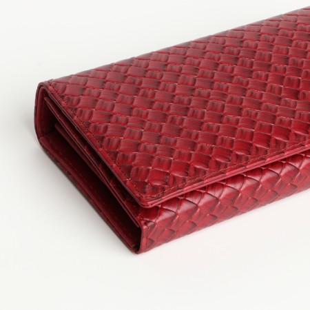 Women's wallet on magnets, burgundy color-2