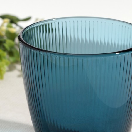Low glass glass "Concept Straypi", 250 ml, color London Topaz-2