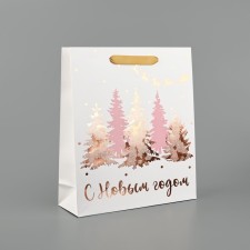 Package New Year's laminated “Fairytale Forest”, M 30 x 26 x 9 cm, New Year