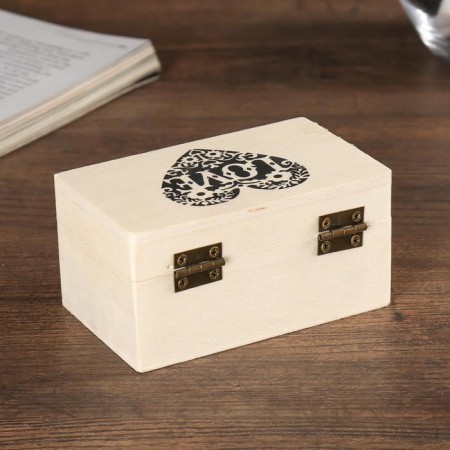 Casket Wood for Love painting 6x10x4.7 cm-4