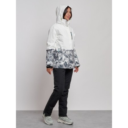 Ski costume female winter, size 46, white color-6